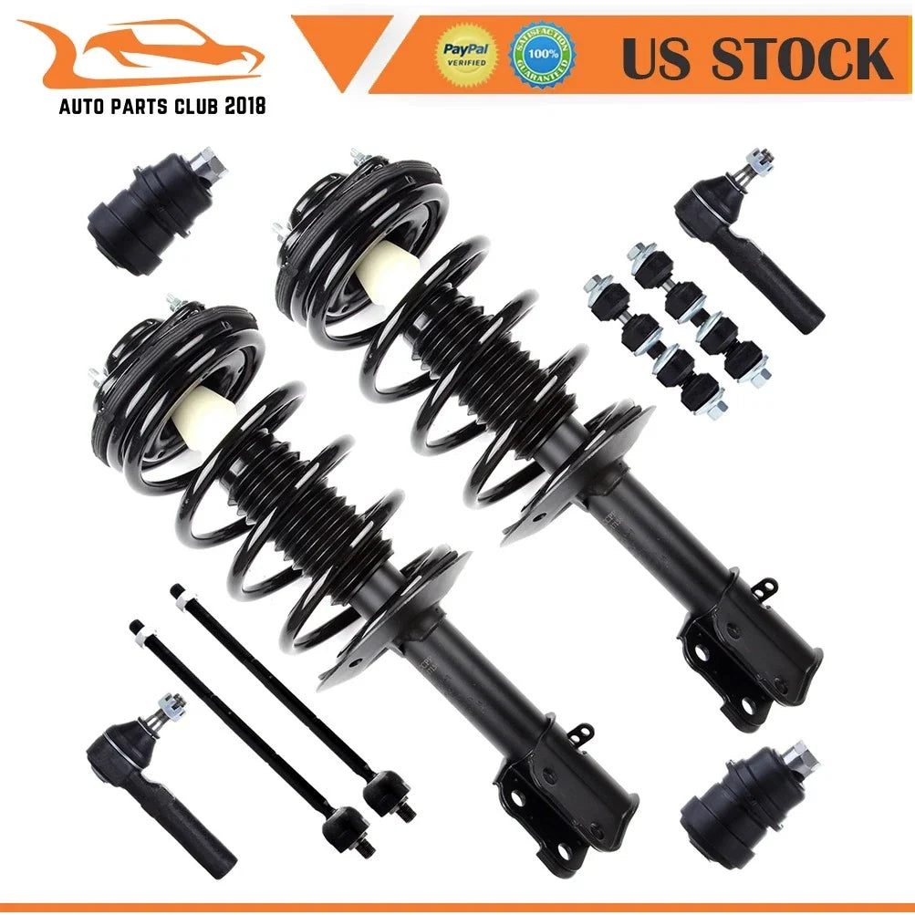 Front Struts with Ball Joint, Tie Rod & Sway Bar for Dodge Neon 2000-2005