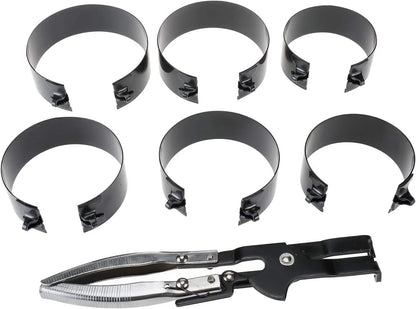 1 PC Plier & 6 Bands Piston Ring Compressor Kit for Universal Applications