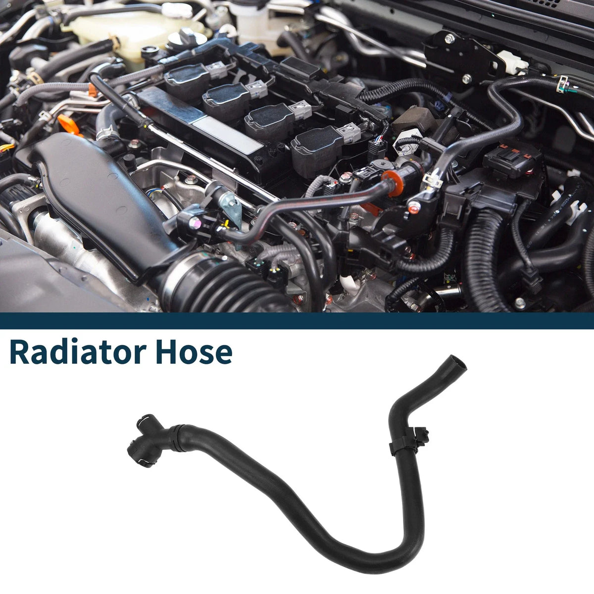 Radiator Hose Coolant Pipe for Audi A3 (2003–2012) 1K0121086N Rubber Black