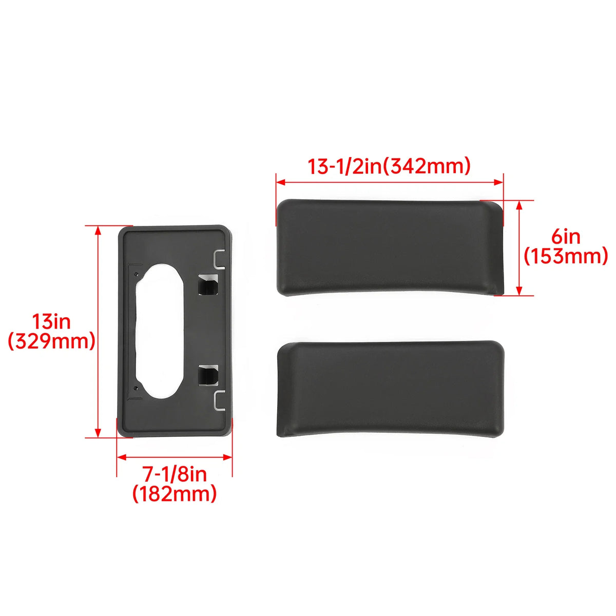 Front Bumper Bracket Guards for License Plate - Ford F-150 (2009-2014)