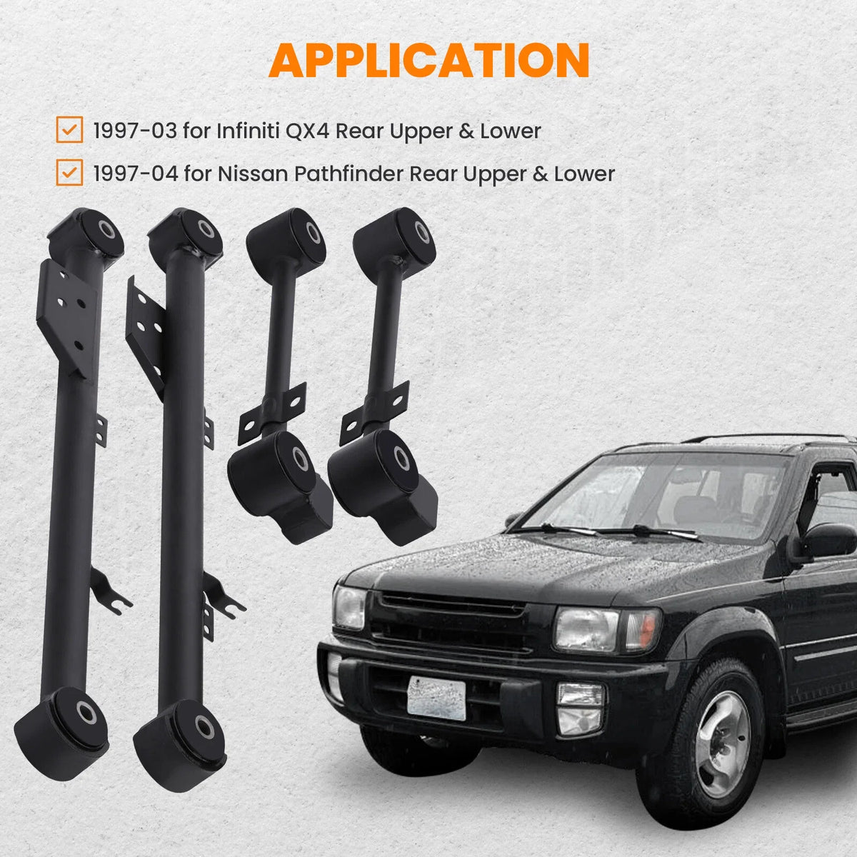 4X Rear Trailing Control Arms for Nissan Pathfinder QX4 1997-2003