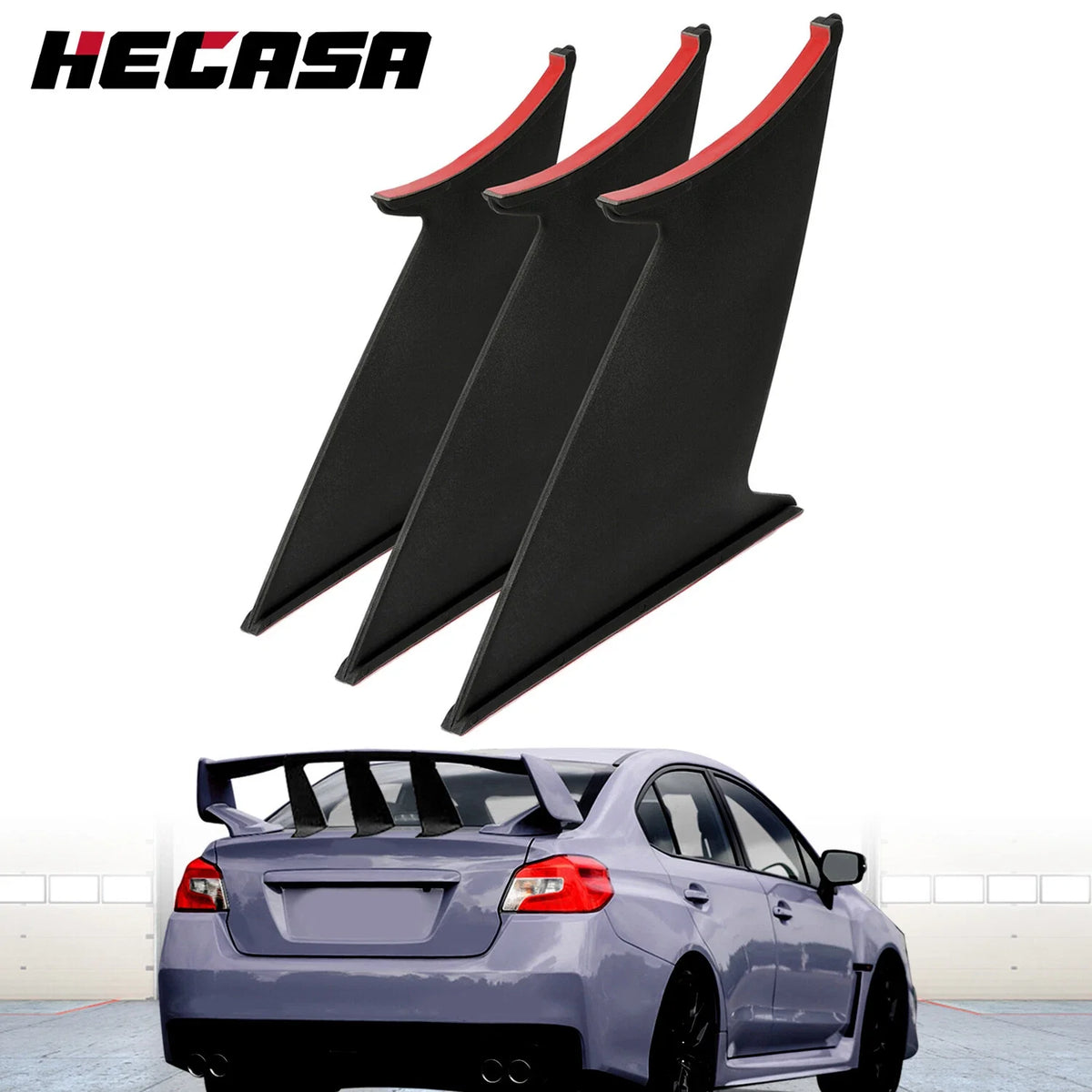 3X Trunk Spoiler Wing Support for Subaru WRX STI 2015-2019