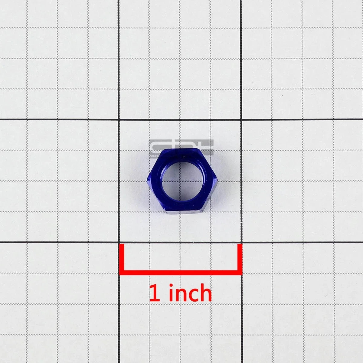 3AN Bulkhead Blue Aluminum Anodized Nut Sealing Locking Fitting Adapter