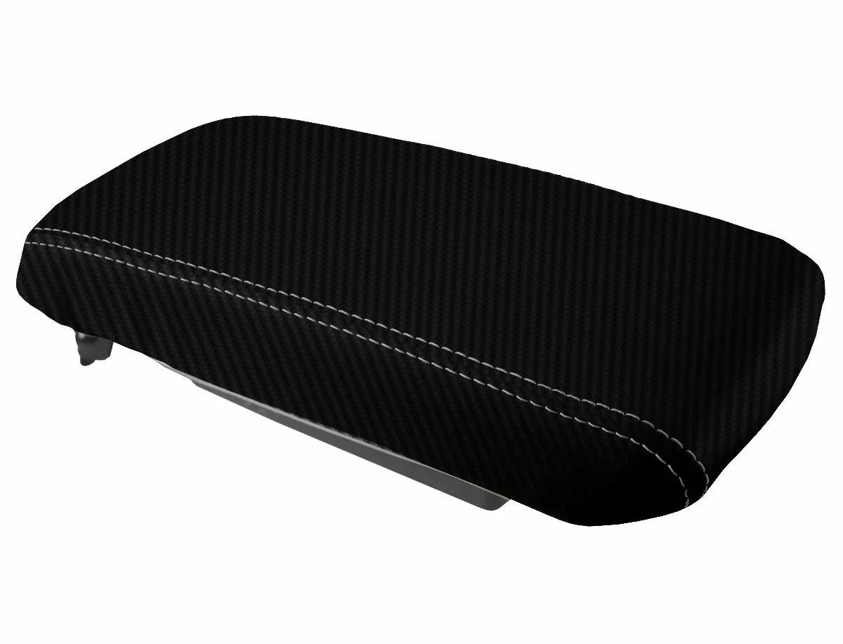 Console Lid Armrest Cover for Dodge Avenger (2008–2014) Carbon Fiber
