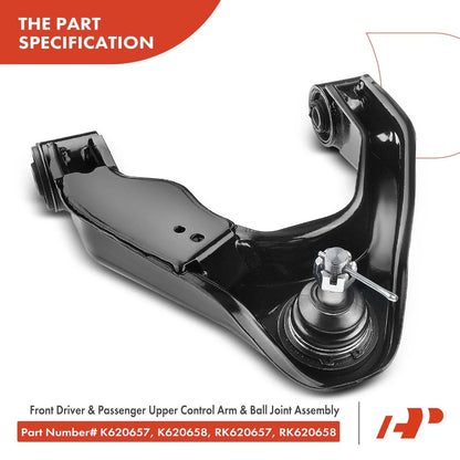 2X Upper Control Arms with Ball Joints for Nissan Frontier Xterra 2000-2015