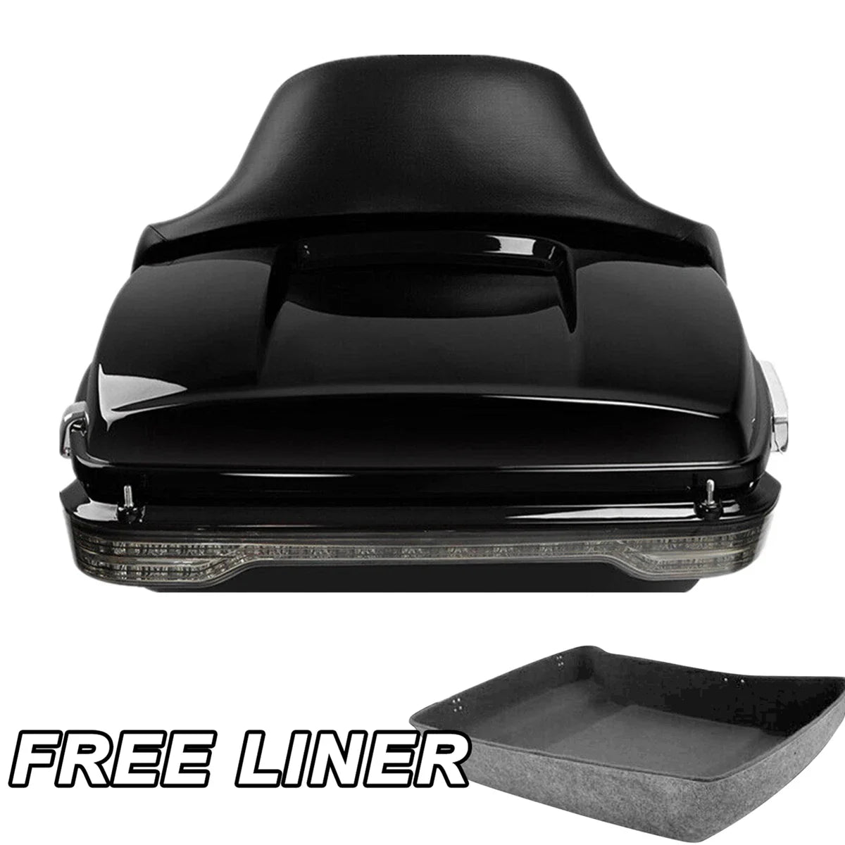 LED Chopped Trunk Backrest Pad for Harley Road Glide 2014-2026