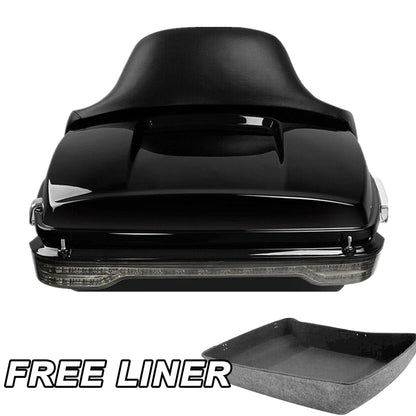 LED Chopped Trunk Backrest Pad for Harley Road Glide 2014-2026