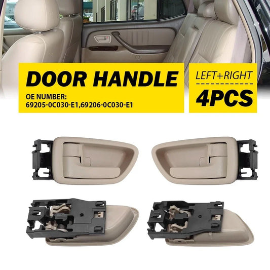 Set of 4 Beige Interior Door Handles for Toyota Avalon (2000–2004) & Sequoia (2001–2007)