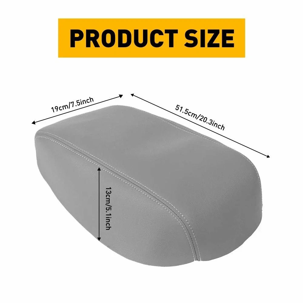 Leather Console Lid Armrest Cover for Toyota Camry (2007–2011) Gray