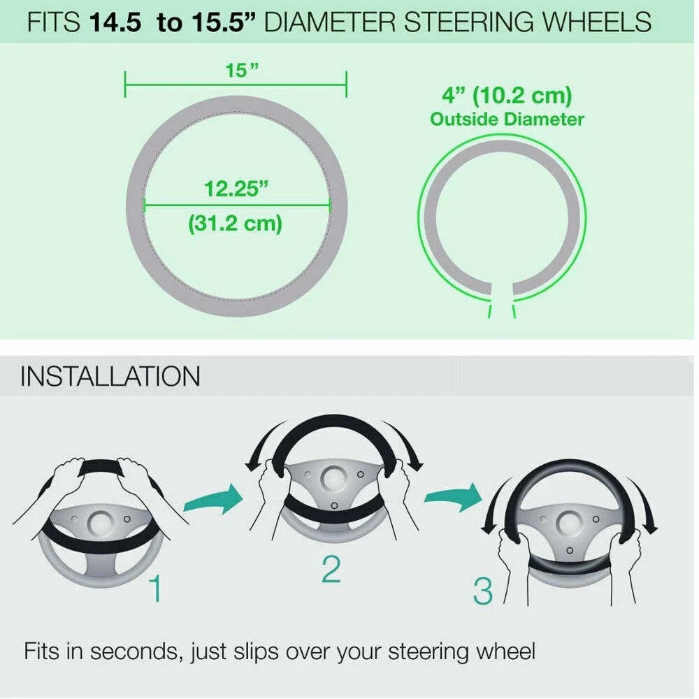 Speed Grip Synthetic Leather Steering Wheel Cover for Chevy Elite
