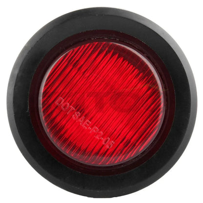 Set of 2 Red 9LED 2" Round Tail Lights for Freightliner Peterbilt