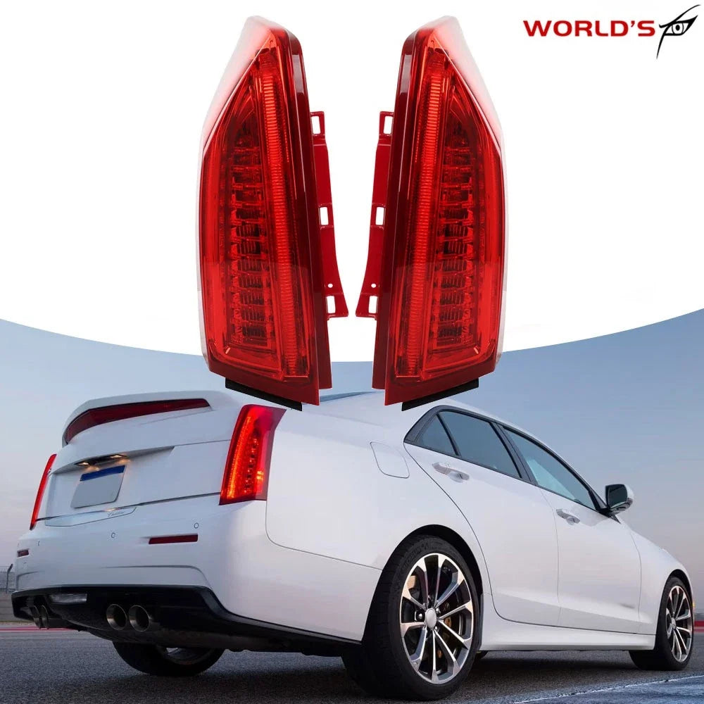 Pair LED Tail Lights for Cadillac ATS (2013–2017) Chrome