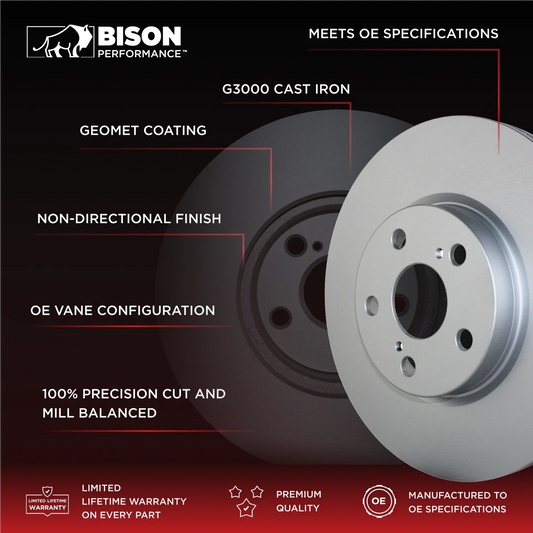 Front Brake Kit with 305mm Disc Rotors & Ceramic Pads for Cadillac Chevrolet GMC