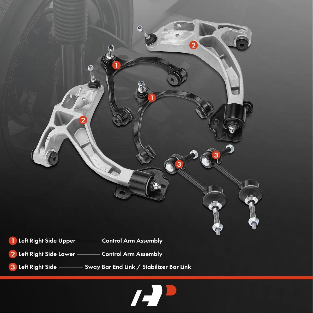 6X Front Control Arm with Ball Joints for Ford Crown Victoria 1992-2011