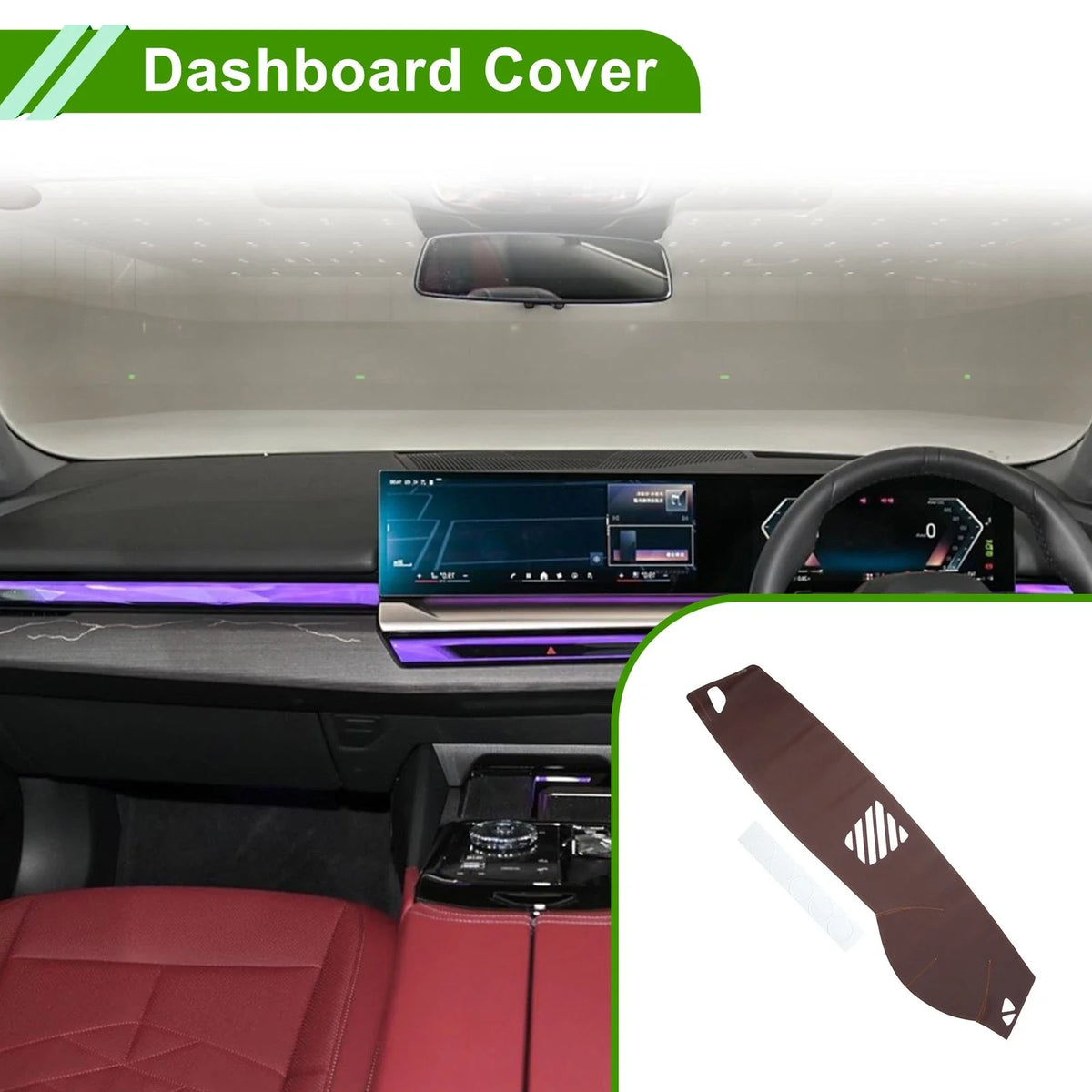 Dashboard Cover for BMW 5 Series (2014–2017) Dash Mat Carpet Brown