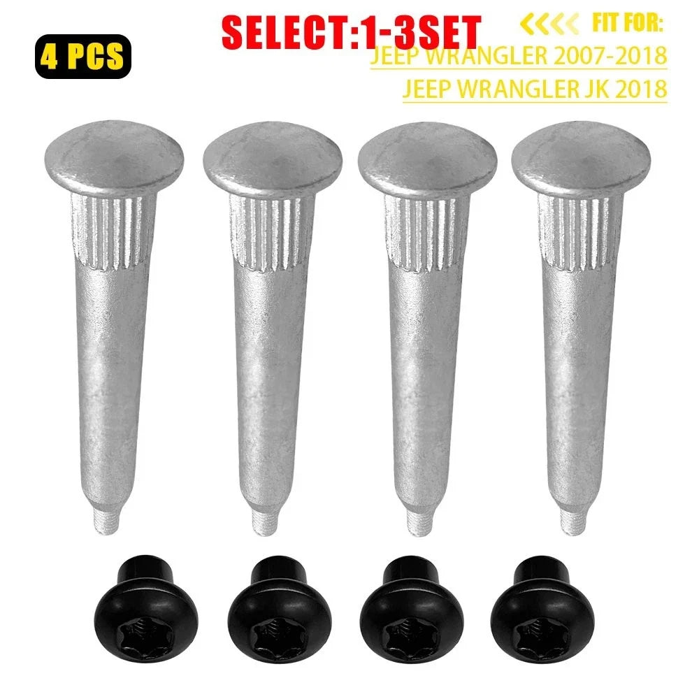 Door Hinge Pin Re Kits for Jeep Wrangler JK (2007–2018) 4-12X