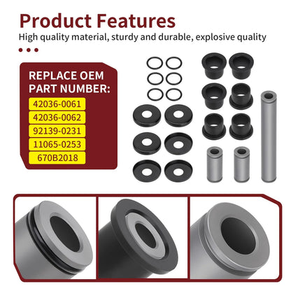 Front Upper & Lower A-Arm Bushing Bearing Kit for Kawasaki Teryx 750 08-13