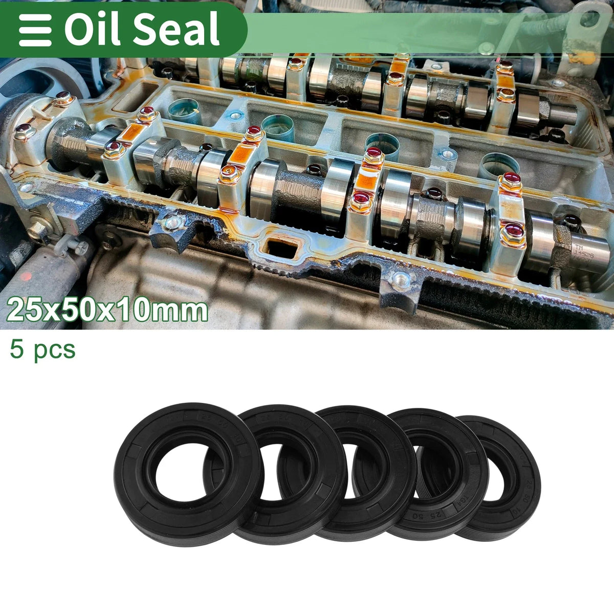 Oil Seal for Rotary Shaft (25x50x10mm)