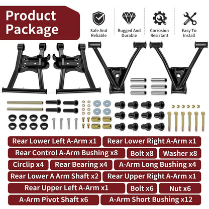 Rear Upper Lower A-Arm Kit for Polaris Sportsman 500 HO (2003–2007)