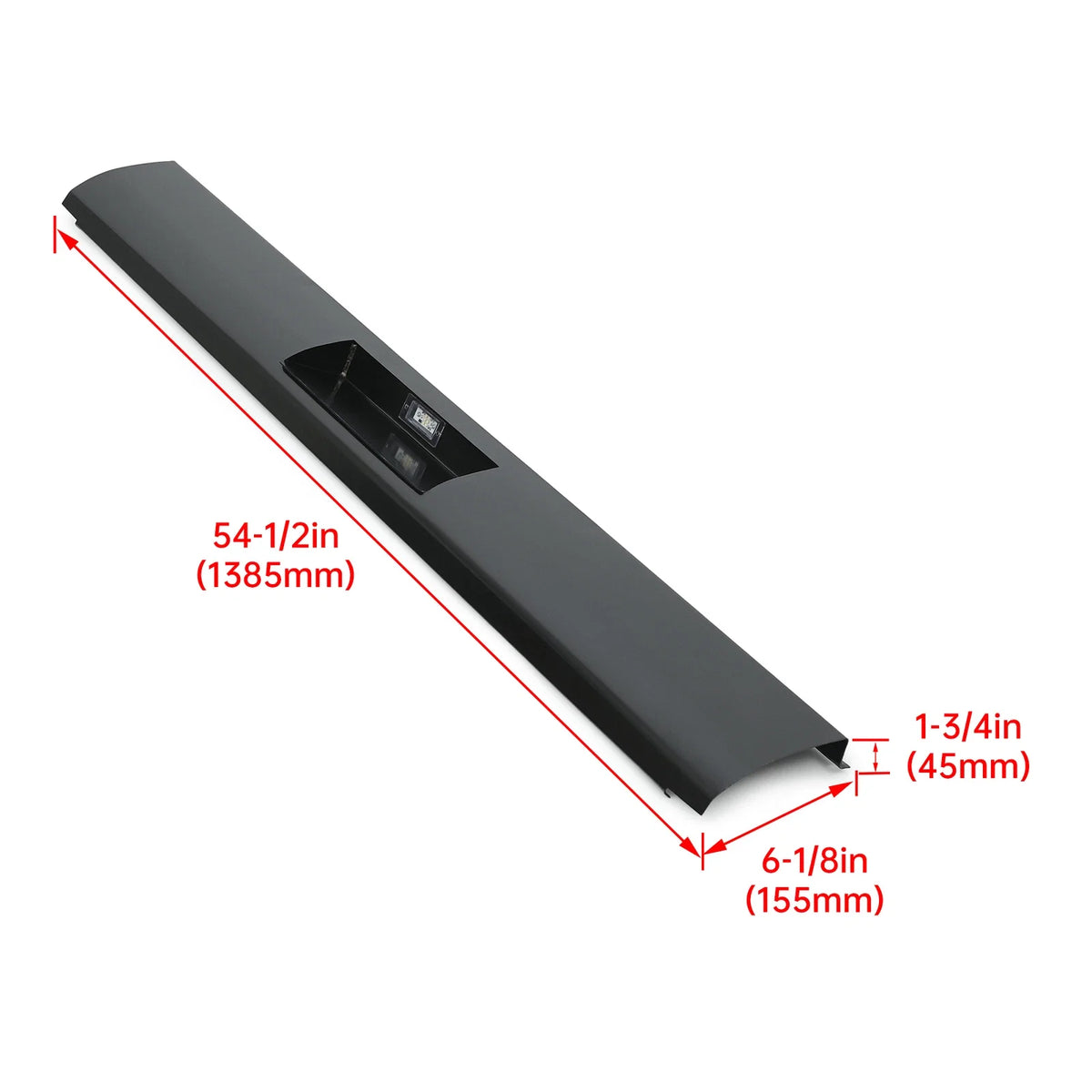 Rear Bumper Roll Pan for Toyota Tacoma (1995–2004) w/LED License Plate Light