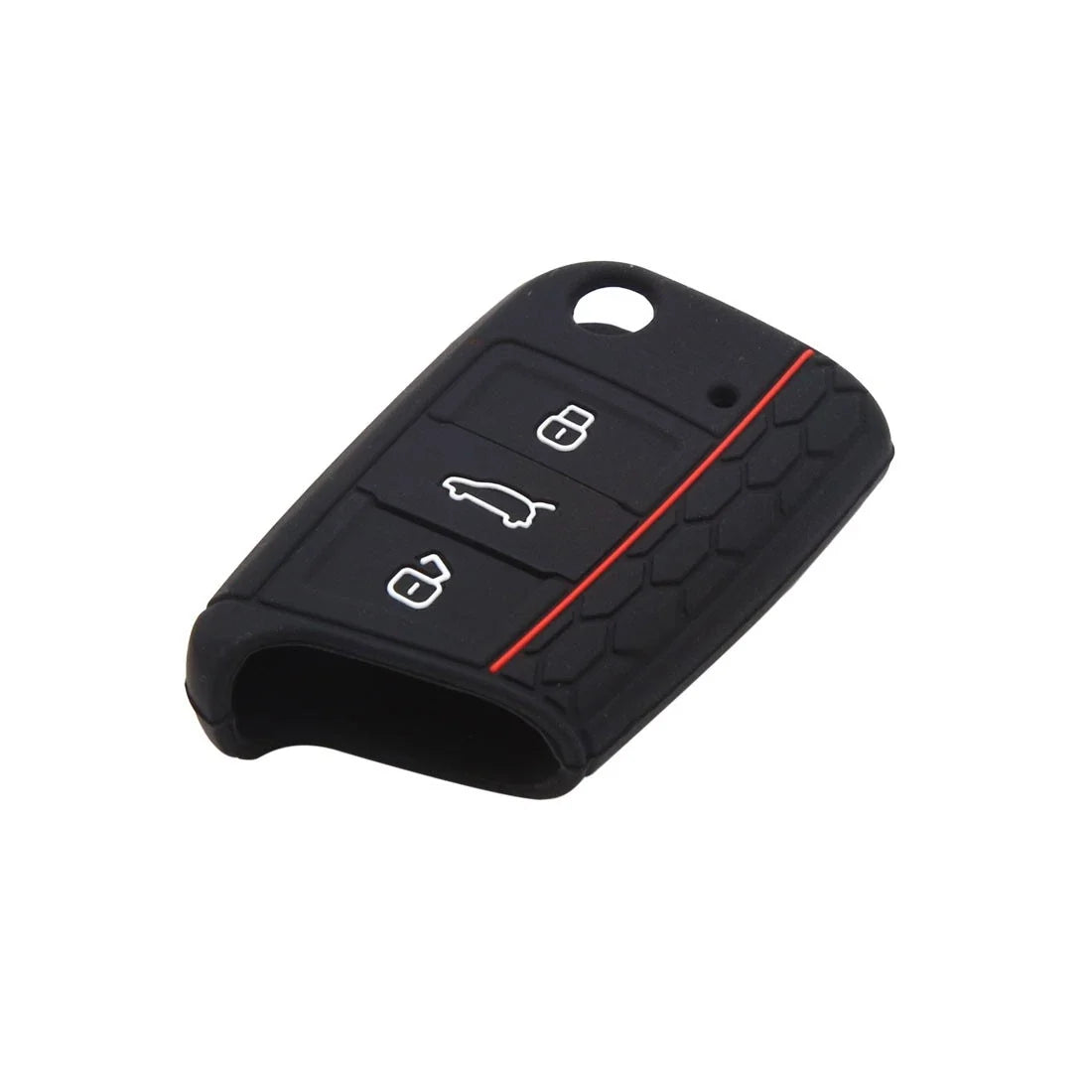 Black Silicone 3 Button Remote Key Cover Case for Volkswagen Skoda (609876849432)