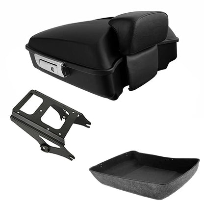 Chopped Trunk Mount Rack for Harley Road Glide (2009-2013) - Matte Black
