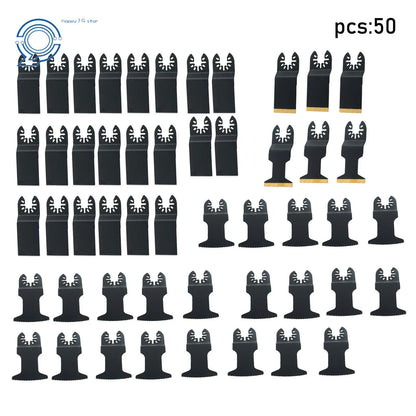 50PCS Titanium Oscillating Tool Blades Set for Oscillating Saw