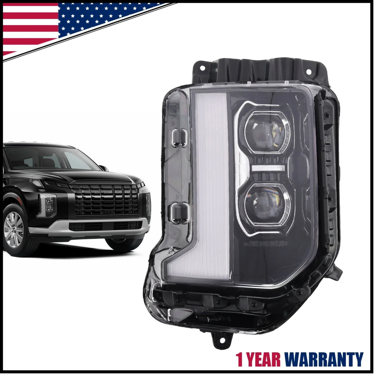 Right LED Headlight with DRL for 2023-2025 Palisade