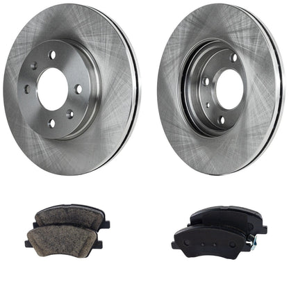 Disc Rotors and Brake Pads Kit for Kia Rio 2018