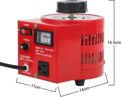 Variac Transformer 500W AC Voltage Regulator 0-130V