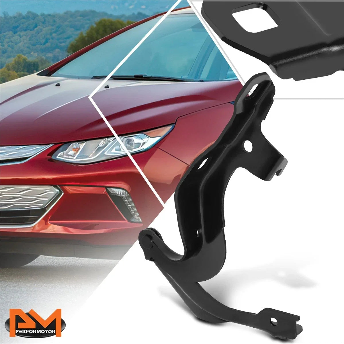 Hood Hinge Left Driver Side for Chevy Volt (2011-2015) Steel