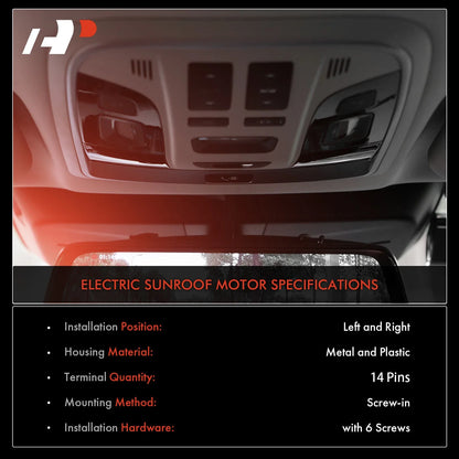 2X Sunroof Motors for 2011-2019 Ford Explorer Vehicles