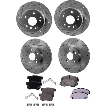 Disc Rotors and Brake Pads Set for Acura TL 2004-2008