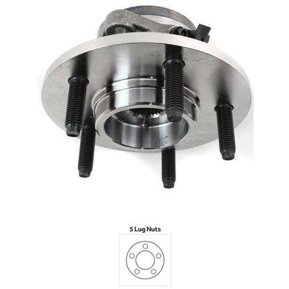Wheel Hub for Ford Expedition (2000–2002) Front 5 Lug with Bearing/Sensor 4WD