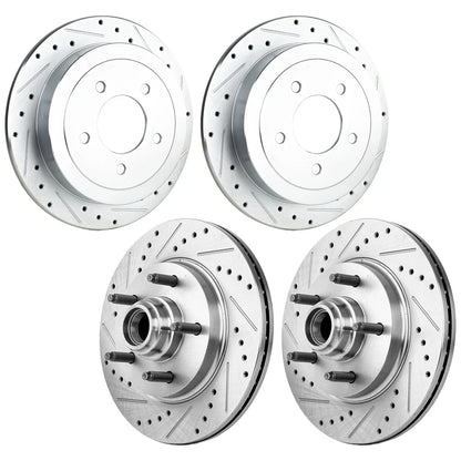 Front & Rear Brake Disc Rotors for Ford F-150 (2002)