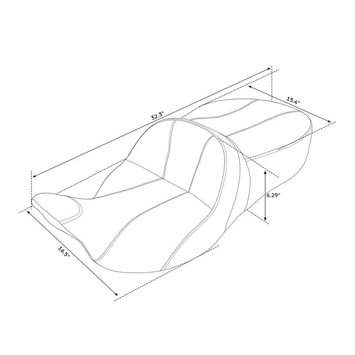 Driver Passenger Seat for Harley Electra Glide, Street Glide, Road Glide (2009–2023)