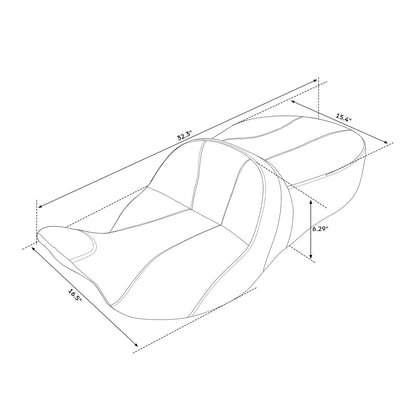 Driver Passenger Seat for Harley Electra Glide, Street Glide, Road Glide (2009–2023)