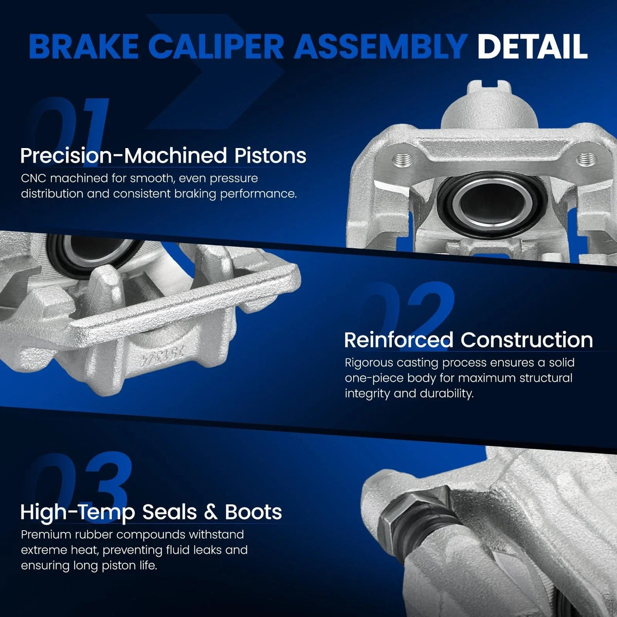 Rear Brake Calipers Set of 2 with Brackets for Acura TL 1999-2008