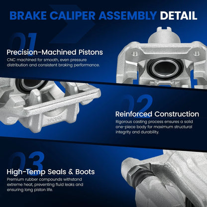 Rear Brake Calipers Set of 2 with Brackets for Acura TL 1999-2008