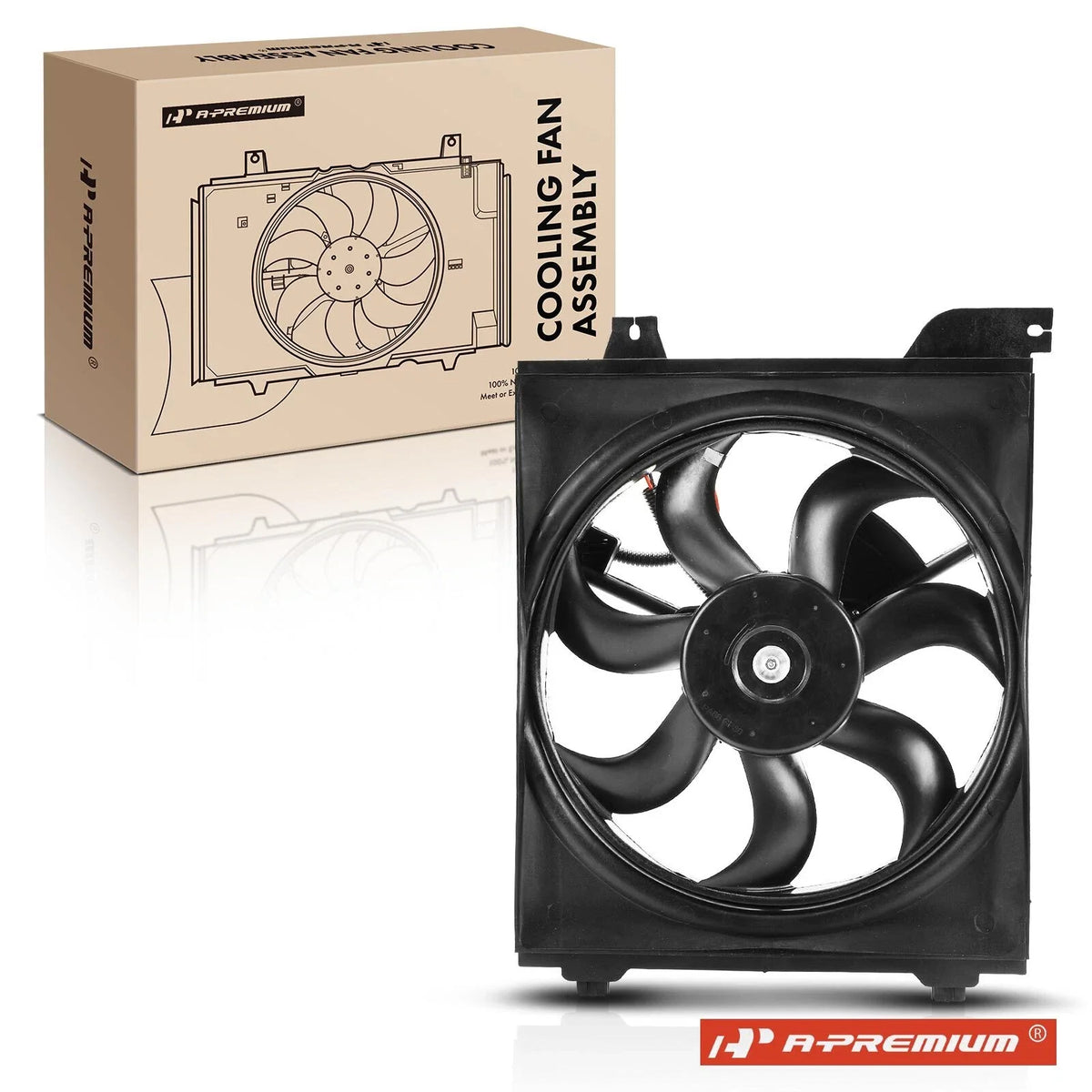 Cooling Fan Assembly with Shroud for Kia Rio (2006–2011)