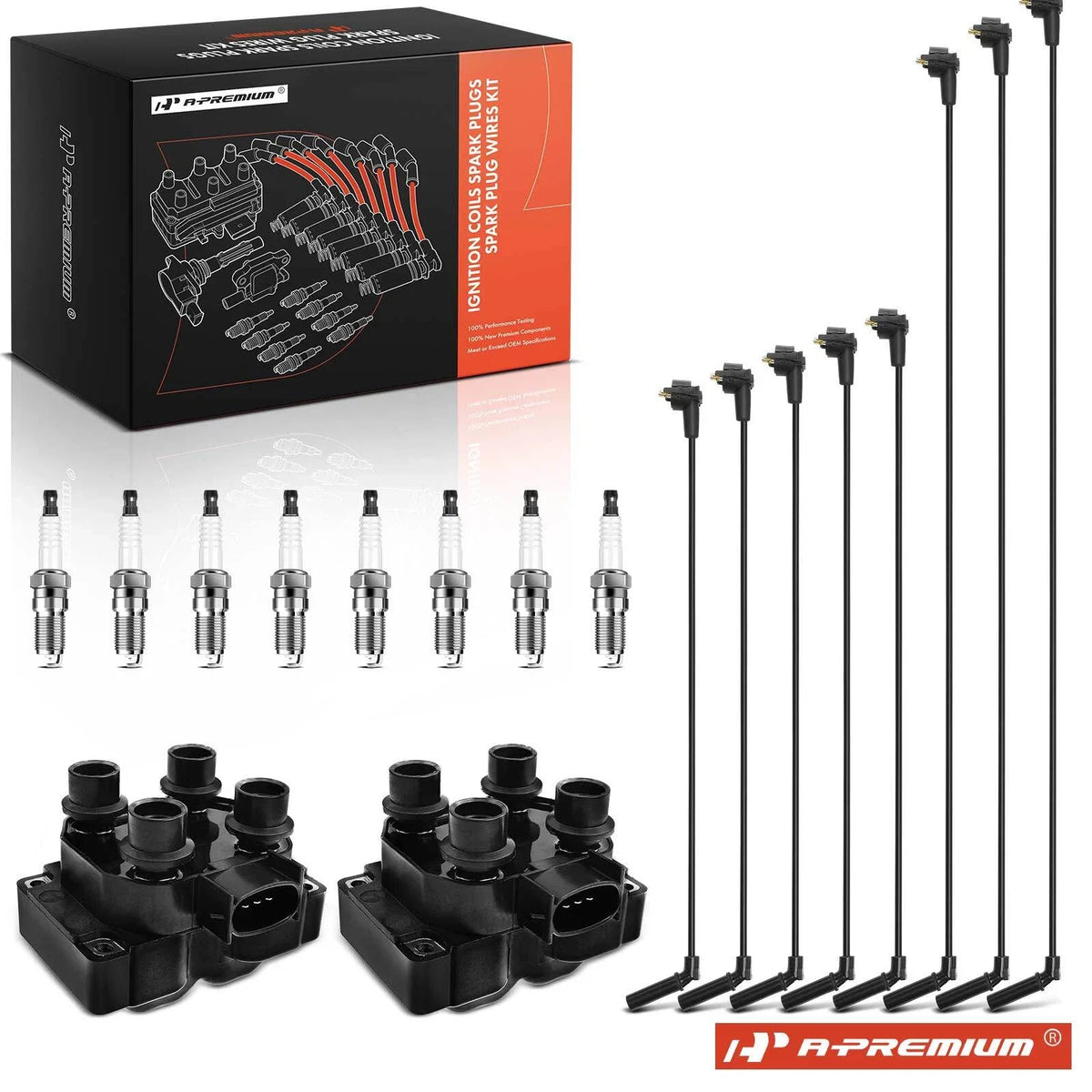 2X Ignition Coils & 8X Iridium Spark Plugs for Ford Explorer