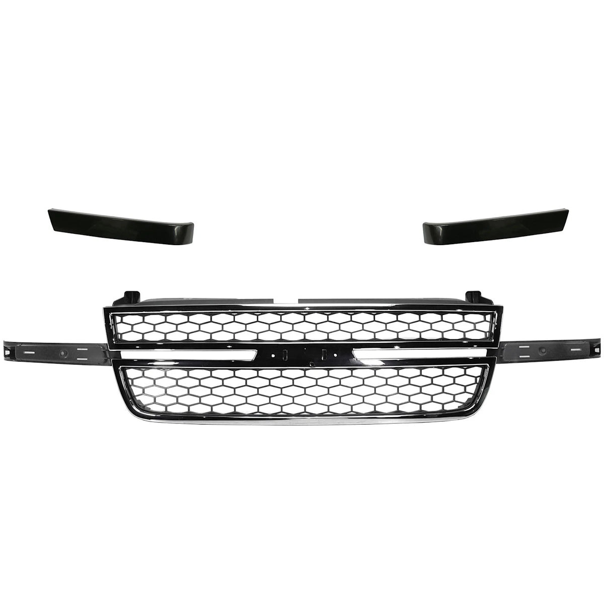 Grille Assembly Kit for Chevy Silverado 2500 HD (2003–2006) Chrome Gray