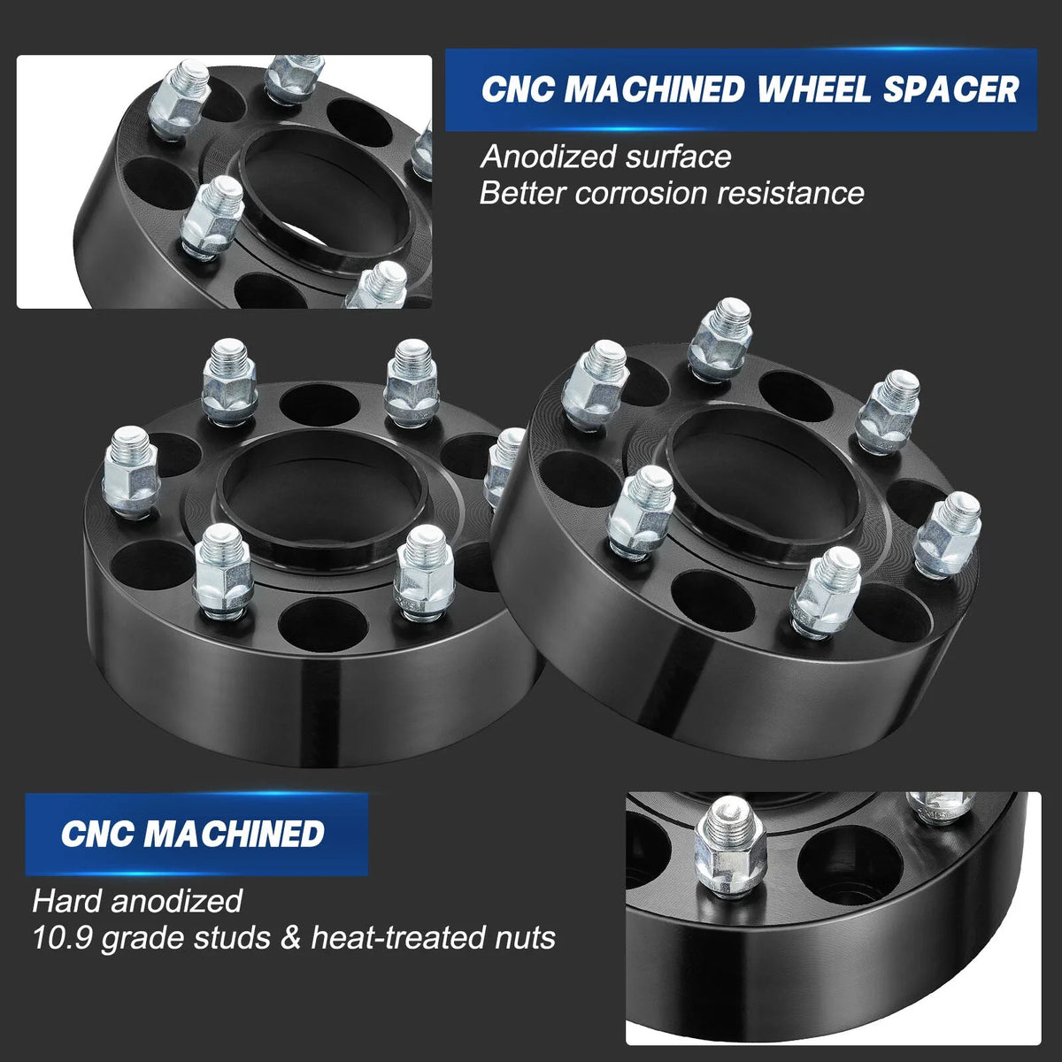 Hubcentric Wheel Spacer Set of 4, 2" for Chevy Silverado/GMC Sierra 2007-2023