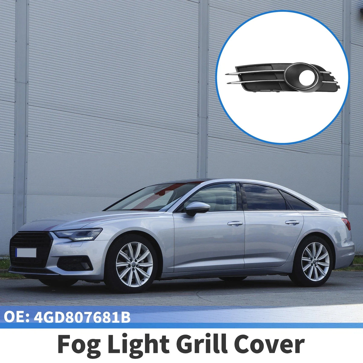 1pc Front Left Fog Light Grill for Audi A6 C7 (2011–2014) No.4GD807681B ABS