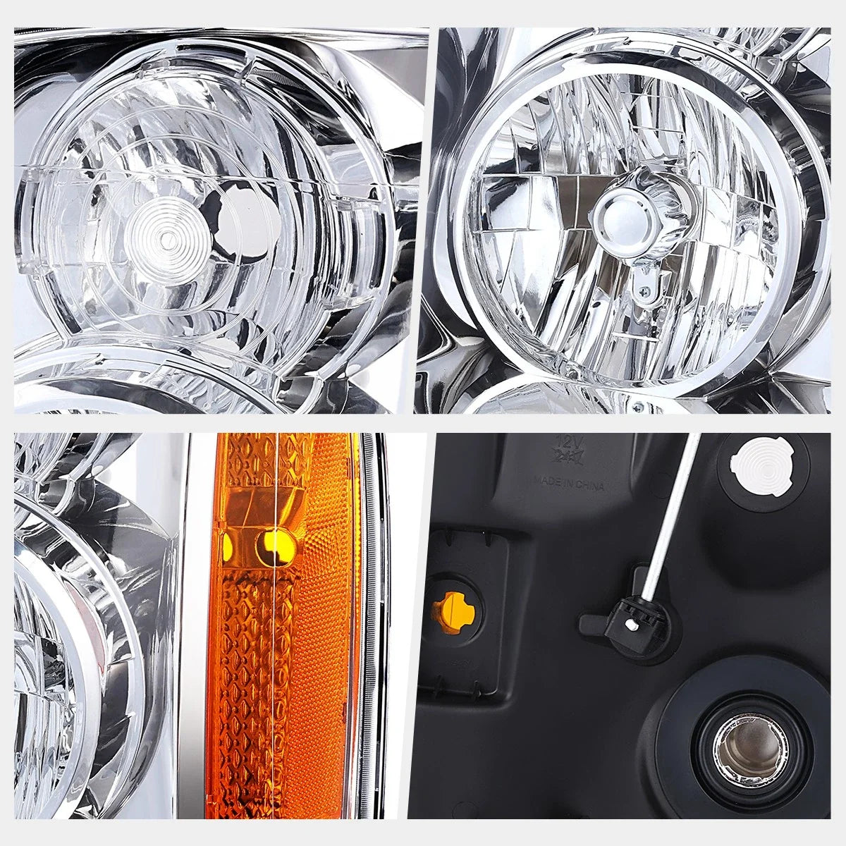 Amber Corner Headlight Assembly for GMC Yukon XL 1500 2500 2007-2014