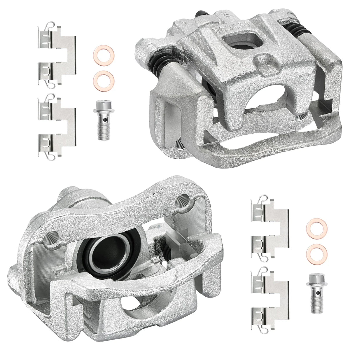 2x Rear Brake Calipers with Brackets for Toyota Highlander (2004–2007)