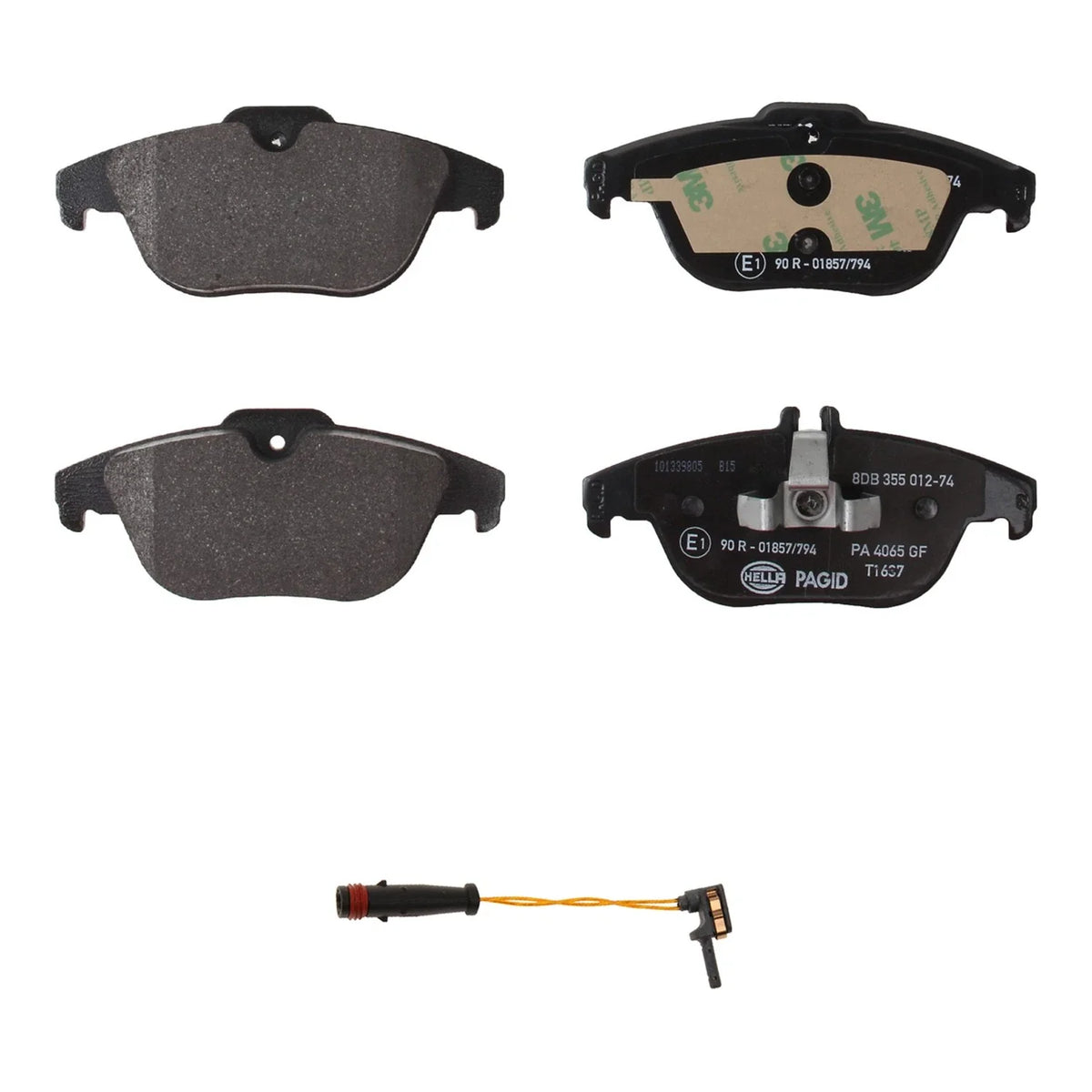 Hella Rear Low-Met Disc Brake Pad w/Sensor for Benz W204 C207 (2012–2015)