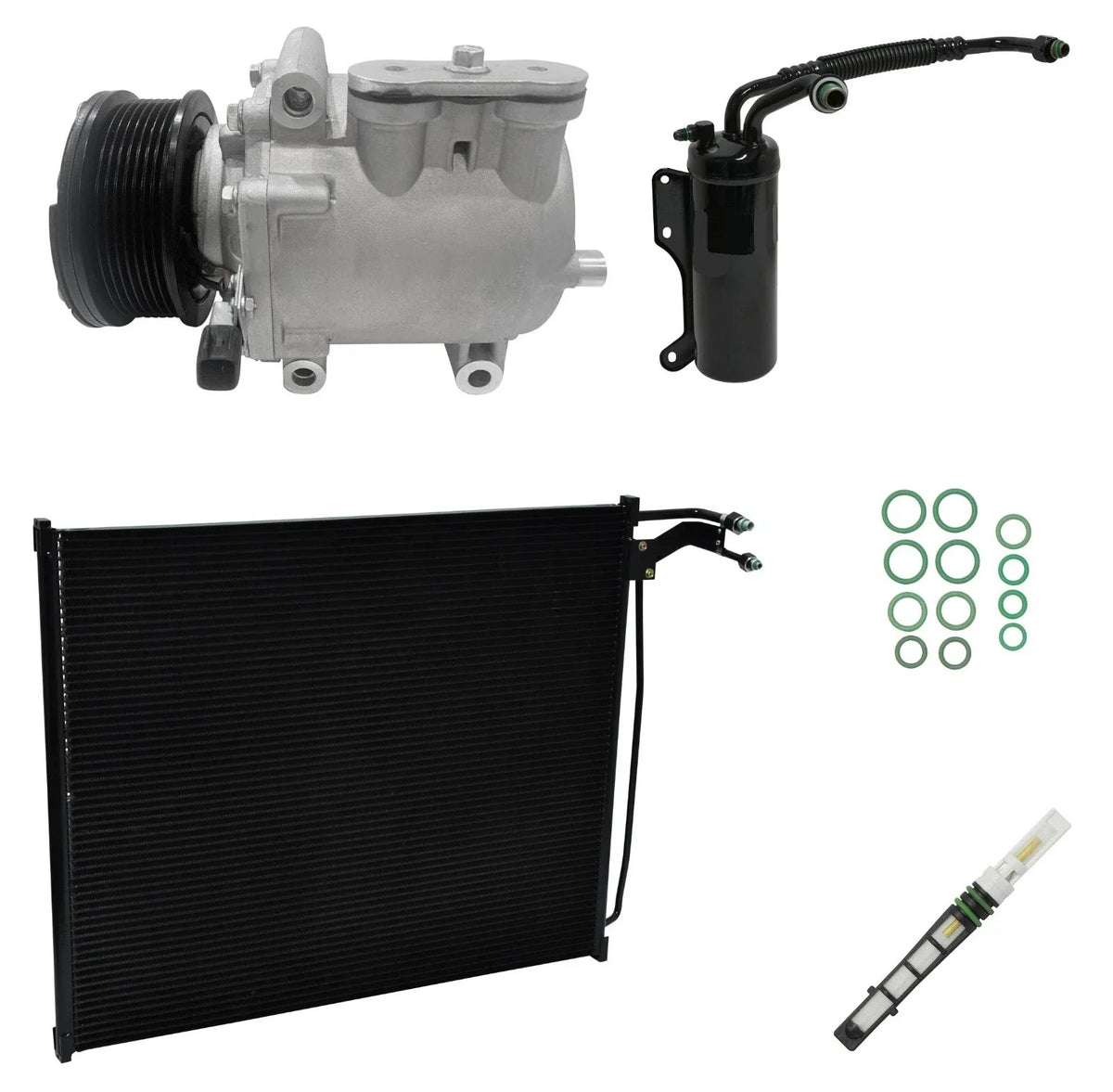 AC Compressor Kit With Condenser for Ford Econoline E-450 2002–2008