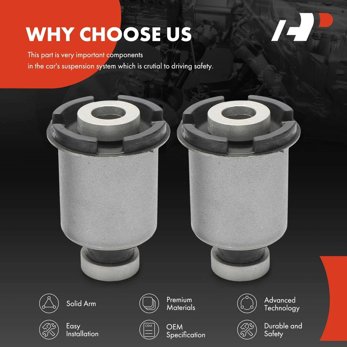 Front Lower Control Arm Bushings (2-Pack) for 2004-2008 Ford F-150