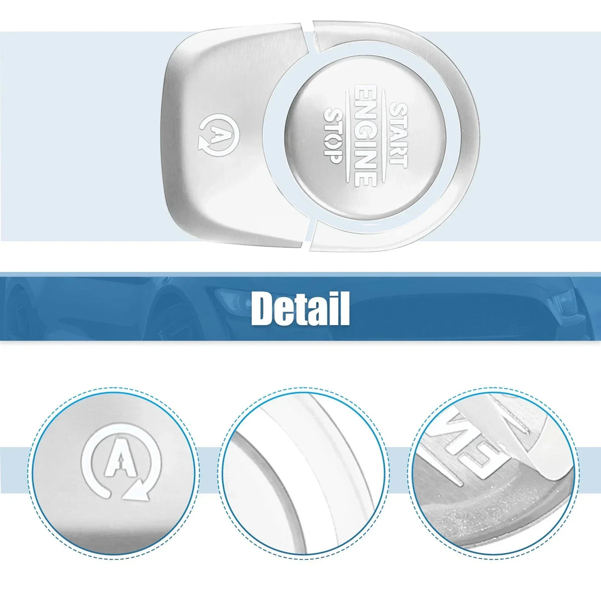 Engine Start Stop Button Cover Trim Sticker Kit for Benz 2015-2023